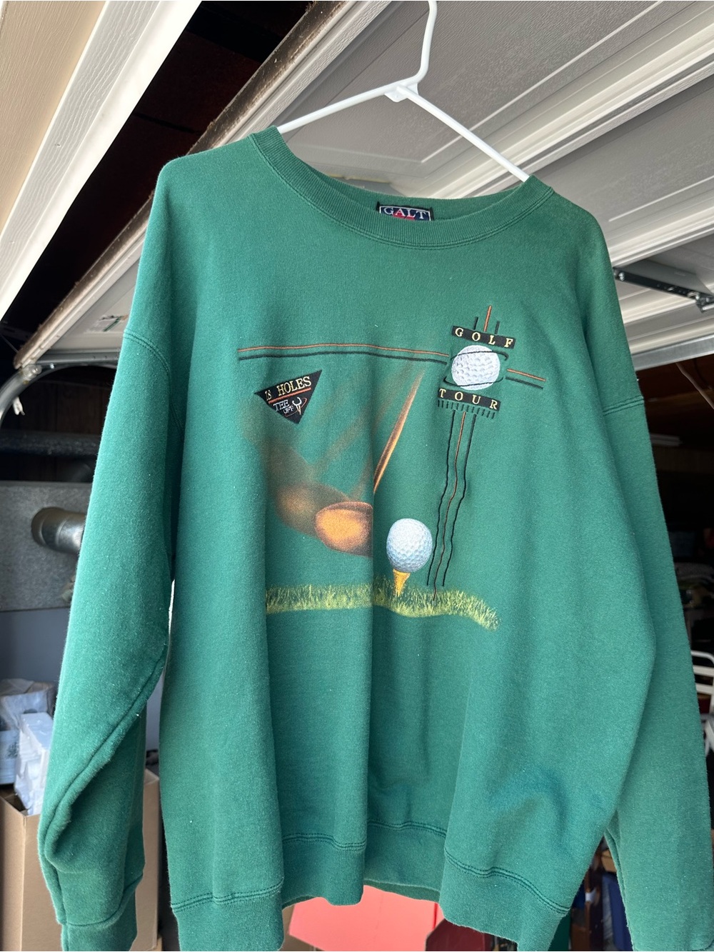 Green Golf Tour Graphic Crewneck Sweatshirt